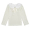 Sweet Cute Kids T-Shirt Peter Pan Collar Long Sleeve Keyhole Children Girls' Top