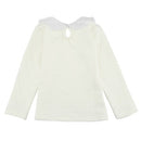 Sweet Cute Kids T-Shirt Peter Pan Collar Long Sleeve Keyhole Children Girls' Top