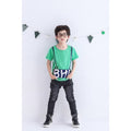 Kids Boys' Top Tee Letter Print Short Sleeve T-Shirt Solid O-Neck Pullover Cotton Tee White/Green/Yellow