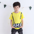 Kids Boys' Top Tee Letter Print Short Sleeve T-Shirt Solid O-Neck Pullover Cotton Tee White/Green/Yellow