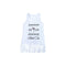 New Unisex Baby Boy Girl Summer Tee Round Neck Sleeveless Cartoon Print Tassel Long Vest Tee White