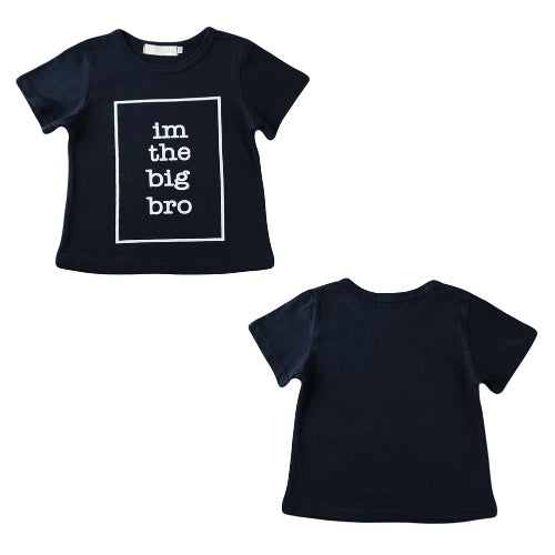 New Boys Kids T-shirt Top Letter Print O-Neck Short Sleeve Pullover Cute Casual Children Shirt Dark Blue