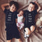 New Boys Kids T-shirt Top Letter Print O-Neck Short Sleeve Pullover Cute Casual Children Shirt Dark Blue