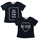 New Boys Kids T-shirt Top Letter Print O-Neck Short Sleeve Pullover Cute Casual Children Shirt Dark Blue