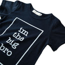 New Boys Kids T-shirt Top Letter Print O-Neck Short Sleeve Pullover Cute Casual Children Shirt Dark Blue