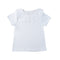 Sweet Cute Kids Baby Girl Cotton T-Shirt Peter Pan Collar Solid Color Short Sleeves Casual Tee Tops