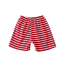 New Fashion Boys Two-Piece Set T-shirt Shorts Contrast Pattern Striped Print Drawstring Waistband Casual Clothing Sets