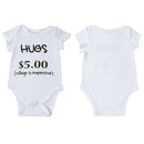 New Fashion Infant Baby Boy Girl Bodysuit Letter Print Rompers Jumpsuit Toddler Overalls Outfit One Piece White