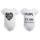 New Fashion Infant Baby Boy Girl Bodysuit Letter Print Rompers Jumpsuit Toddler Overalls Outfit One Piece White