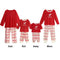 New Girls Boys Kids Two-Piece Set Pajama Christmas Sleepwear O-Neck Long Sleeves Casual House Coat Child Top Pants Red