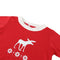 New Girls Boys Kids Two-Piece Set Pajama Christmas Sleepwear O-Neck Long Sleeves Casual House Coat Child Top Pants Red