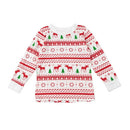 New Girls Boys Kids Two-Piece Set Pajama Christmas Sleepwear O-Neck Long Sleeves Casual House Coat Pants White