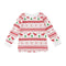 New Girls Boys Kids Two-Piece Set Pajama Christmas Sleepwear O-Neck Long Sleeves Casual House Coat Pants White