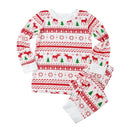 New Girls Boys Kids Two-Piece Set Pajama Christmas Sleepwear O-Neck Long Sleeves Casual House Coat Pants White