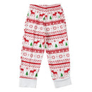 New Girls Boys Kids Two-Piece Set Pajama Christmas Sleepwear O-Neck Long Sleeves Casual House Coat Pants White