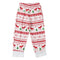 New Girls Boys Kids Two-Piece Set Pajama Christmas Sleepwear O-Neck Long Sleeves Casual House Coat Pants White