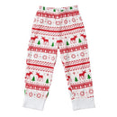 New Girls Boys Kids Two-Piece Set Pajama Christmas Sleepwear O-Neck Long Sleeves Casual House Coat Pants White