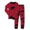 Christmas Family Pajama Set Kids Boys Girls Reindeer Printed Sleepwear Nightwear Long Sleeve Top Trousers Red