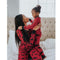 Christmas Family Pajama Set Kids Boys Girls Reindeer Printed Sleepwear Nightwear Long Sleeve Top Trousers Red