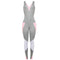 Women Sport Yoga Set Contrast Color Bandage Backless Sleeveless Fitness Jumpsuits Gym Running Bodysuits Workout Suit Grey