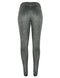 Fashion Women Long Pants Metallic Sequined Elastic Waist Bandage Casual Slim Trousers