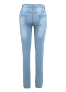 New Sexy Women Skinny Denim Jeans Classic High Waist Washed Slim Pants Tights Pencil Trousers Dark Blue/Blue/Light Blue