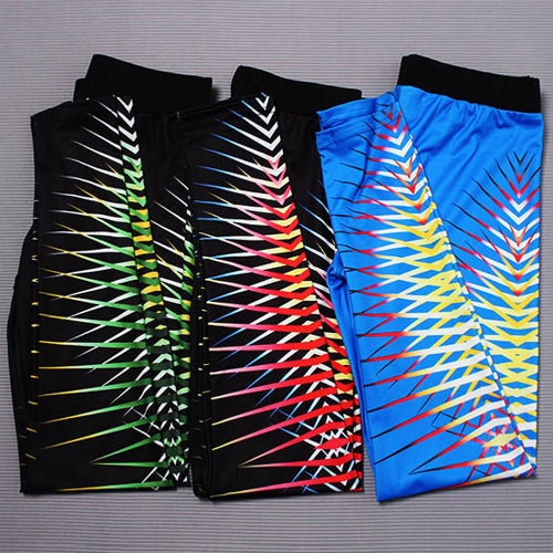 Women Sports Yoga Leggings Print Stretchy Sportswear Fitness Workout Skinny Bodycon Pants Trousers