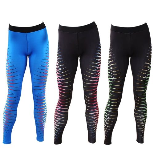 Women Sports Yoga Leggings Print Stretchy Sportswear Fitness Workout Skinny Bodycon Pants Trousers