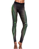 Women Sports Yoga Leggings Print Stretchy Sportswear Fitness Workout Skinny Bodycon Pants Trousers