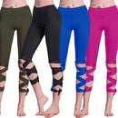 Fashion Women Lace Up Ballet Dancing Leggings High Waist Push Up Fitness Skinny Pants Pantalon Workout Leggings