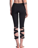 Fashion Women Lace Up Ballet Dancing Leggings High Waist Push Up Fitness Skinny Pants Pantalon Workout Leggings