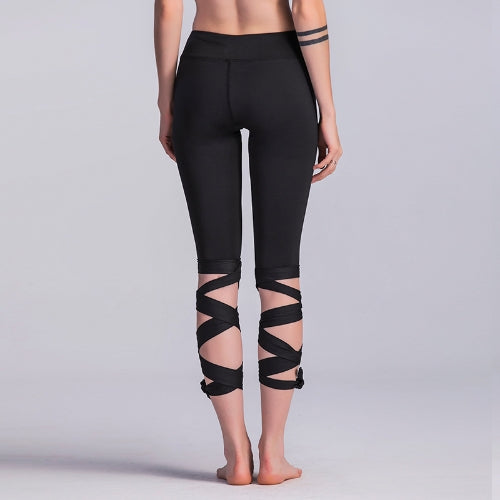 Fashion Women Lace Up Ballet Dancing Leggings High Waist Push Up Fitness Skinny Pants Pantalon Workout Leggings