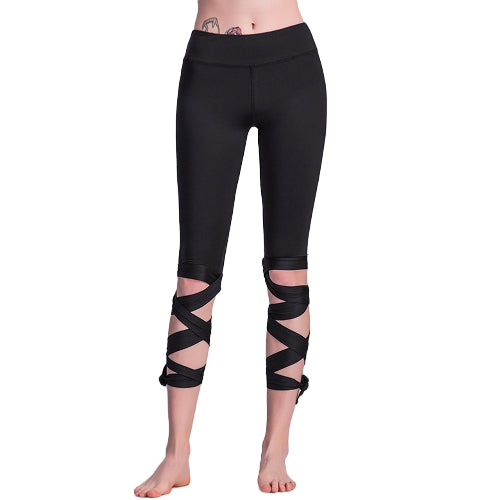 Fashion Women Lace Up Ballet Dancing Leggings High Waist Push Up Fitness Skinny Pants Pantalon Workout Leggings