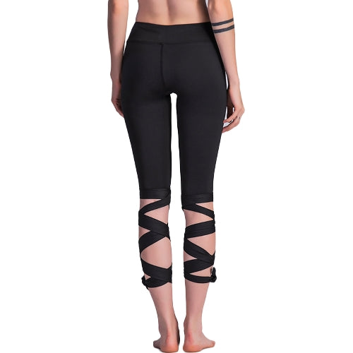 Fashion Women Lace Up Ballet Dancing Leggings High Waist Push Up Fitness Skinny Pants Pantalon Workout Leggings