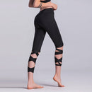 Fashion Women Lace Up Ballet Dancing Leggings High Waist Push Up Fitness Skinny Pants Pantalon Workout Leggings