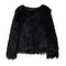 Winter Women Faux Fur Coat Solid Color Long Sleeve Fluffy Outerwear Short Jacket Hairy Warm Overcoat