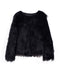 Winter Women Faux Fur Coat Solid Color Long Sleeve Fluffy Outerwear Short Jacket Hairy Warm Overcoat