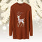 Christmas Women Knitted Pullovers Sweater Reindeer Embroidered Ribbed Raglan Long Sleeve Casual Knit Top