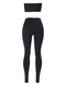 Sexy Women Two-piece Set Strapless Crop Top Bandage Bodycon Long Pants Solid Slim Party Club Suits