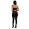 Sexy Women Two-piece Set Strapless Crop Top Bandage Bodycon Long Pants Solid Slim Party Club Suits