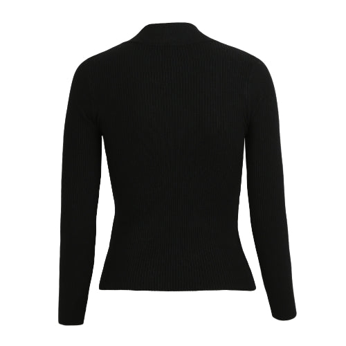 Women Knit Sweater Pullover Jumper Turtleneck Long Sleeve High Elastic Solid Slim Knitted Tops