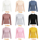 Women Knit Sweater Pullover Jumper Turtleneck Long Sleeve High Elastic Solid Slim Knitted Tops