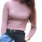 Women Knit Sweater Pullover Jumper Turtleneck Long Sleeve High Elastic Solid Slim Knitted Tops