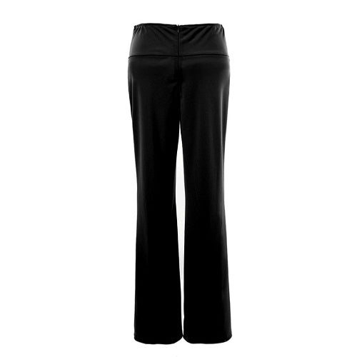 Women Casual Pants Straight Leg Pants High Waist Zipper Solid OL Work Wear Trousers