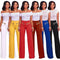 Women Casual Pants Straight Leg Pants High Waist Zipper Solid OL Work Wear Trousers