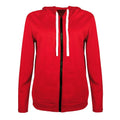 Fashion Women Hoodies Sweatshirt Coat Solid Long Sleeve Pocket Zip UP Hooded Outerwear Jacket Black/Red/Dark Grey