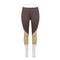 Women Sports Leggings Color Block High Waist Running Tights Gym Fitness Workout Skinny Pants Trousers Coffee