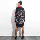 New Autumn Women Casual Floral Print Shirt Dress Buttons Long Sleeve Tunic Vintage Boho Beach Party Dress