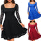 Women Floral Lace Dress Long Sleeves Slash Neck A-Line Side Zipper Plus Size Evening Wedding Party Dress