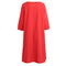 Oversized Women Retro Dress Casual Loose Long Dress Pockets Solid Plus Size Dress Black/Red